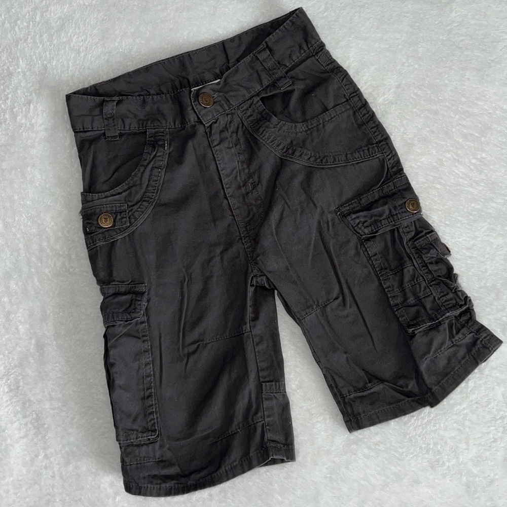 Vintage Eighty 8 Cargo Shorts Boys Size 6 Gray 100% Cotton